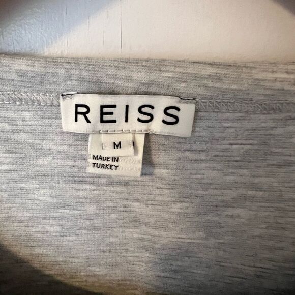 Reiss Asymmetrical Gray Short Sleeve Top - Picture 3 of 6